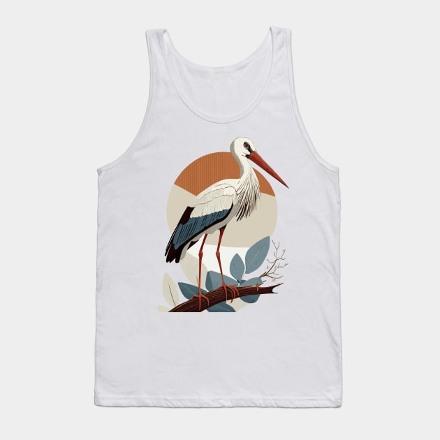 Stork, Bird, Birth, Pregnancy, Pregnancy Tank Top by Kalle